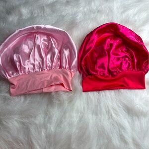 dark pink and light pink bonnet
